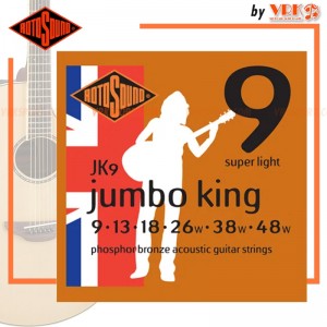Rotosound สายกีตาร์โปร่ง รุ่น JK9 - JUMBO KING ACOUSTIC SUPER LIGHT | 9-48